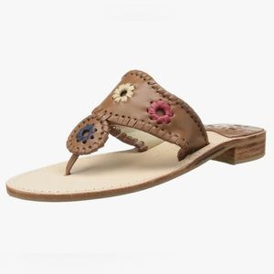 Jack Rogers NEW Classic Jacks sandals - Bianca cognac multi color - 8 NIB